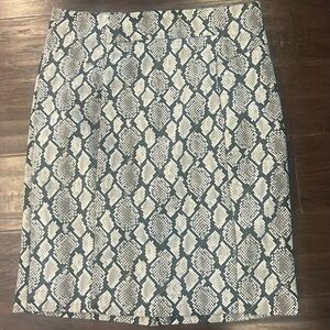 Michael Kors Snake Print Pencil Skirt in Black and Gray